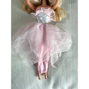 1990s Pink and Silver Barbie Dress